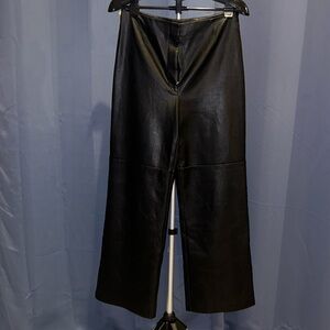 Aritzia Wilfred Leather Flare Pants